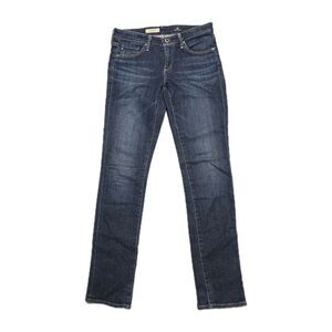 AG Adriano Goldschmied The Stevie Slim Straight Jean Women's 26R Dark Wash